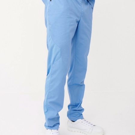 Pantalón deportivo sanitario Drago Monza ropa de trabajo celeste 01