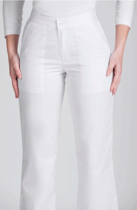 pantalón goma posterior cintura unisex blanco norvil crisan